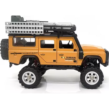 AMEWI D90X28 metal scale crawler 4WD RC auto 1:28 geel
