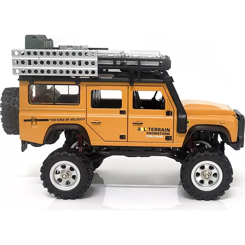 AMEWI D90X28 metal scale crawler 4WD RC auto 1:28 geel