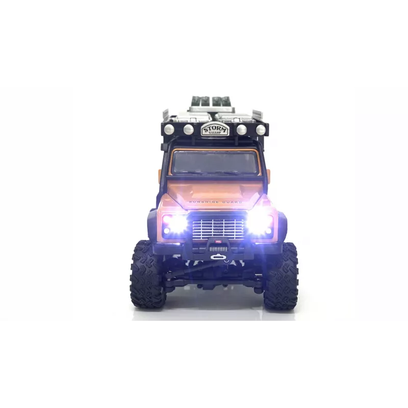 AMEWI D90X28 metal scale crawler 4WD RC auto 1:28 geel