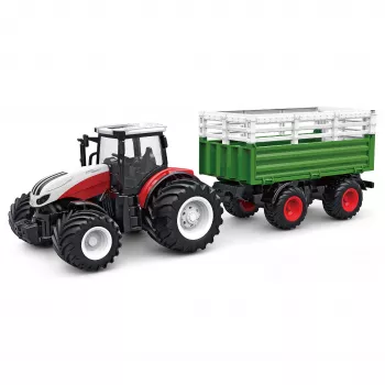 AMEWI RC tractor met veewagen 1:24 schaal 4WD 2,4GHz op afstand bestuurbare truck (22601)