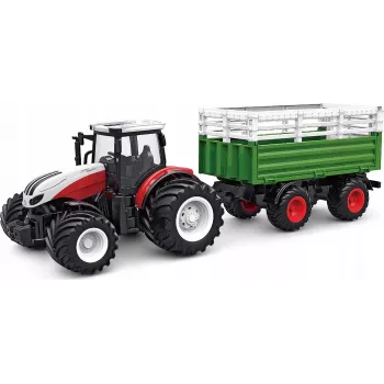 AMEWI RC tractor met veewagen 1:24 schaal 4WD 2,4GHz op afstand bestuurbare truck (22601)
