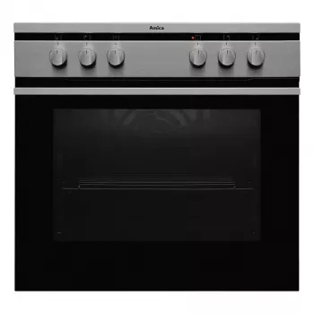 Amica EHC12713E inbouwfornuis-set met keramische kookplaat, 65 liter, 8 functies, energieklasse A, RVS