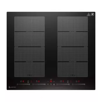 AMZCHEF CE-FS-I74S-FFDD10 4-zone inductiekookplaat met touchbediening, 7200W, zwart