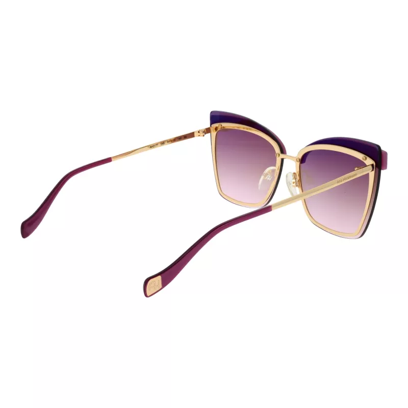 ANA HICKMANN dames zonnebril AH3177-6404E goudkleurig montuur verloop bruine glazen 64mm