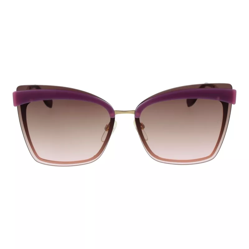 ANA HICKMANN dames zonnebril AH3177-6404E goudkleurig montuur verloop bruine glazen 64mm