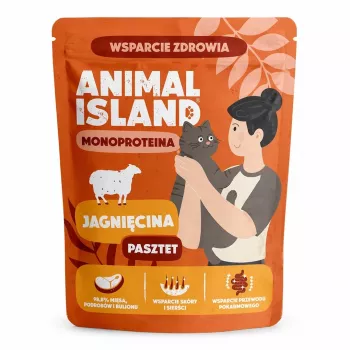 ANIMAL ISLAND Mono lam natvoer voor katten 100g