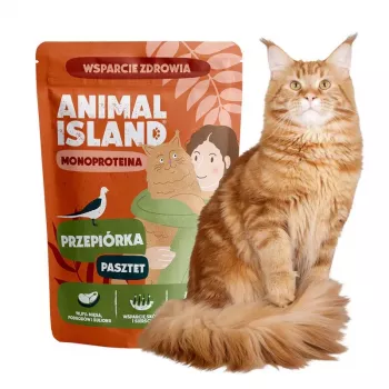 ANIMAL ISLAND Mono Quail Natvoer voor katten 100g