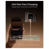 Anker Nano Charger 45W GaN USB-C-oplader met ActiveShield 5.0, Touch-Sensor, SmartDisplay, iPhone-herkenning, oranje