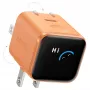 Anker Nano Charger 45W GaN USB-C-oplader met ActiveShield 5.0, Touch-Sensor, SmartDisplay, iPhone-herkenning, oranje