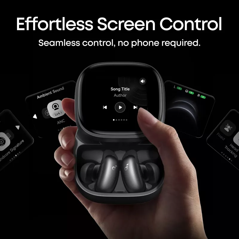 Anker Soundcore Liberty 5 Pro Max true wireless earbuds, Bluetooth 5.3, adaptieve ANC, 6 microfoons, zwart