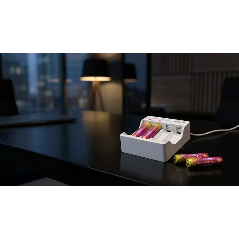 ANSMANN PurePower set AAA oplader met 4x AAA 800 mAh NiMH-accu's