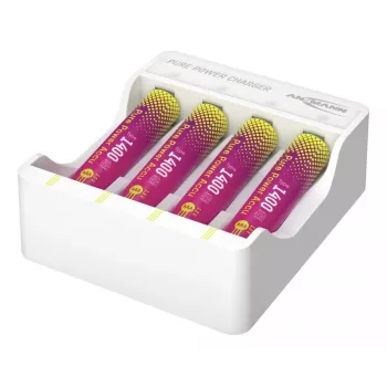 ANSMANN PurePower set AAA oplader met 4x AAA 800 mAh NiMH-accu's