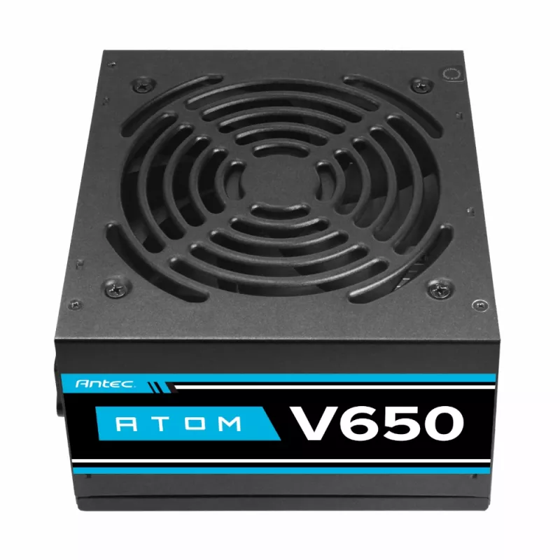 Antec Atom V650 niet-modulaire voeding - 650W, 80 PLUS White, ATX, 120mm stille ventilator