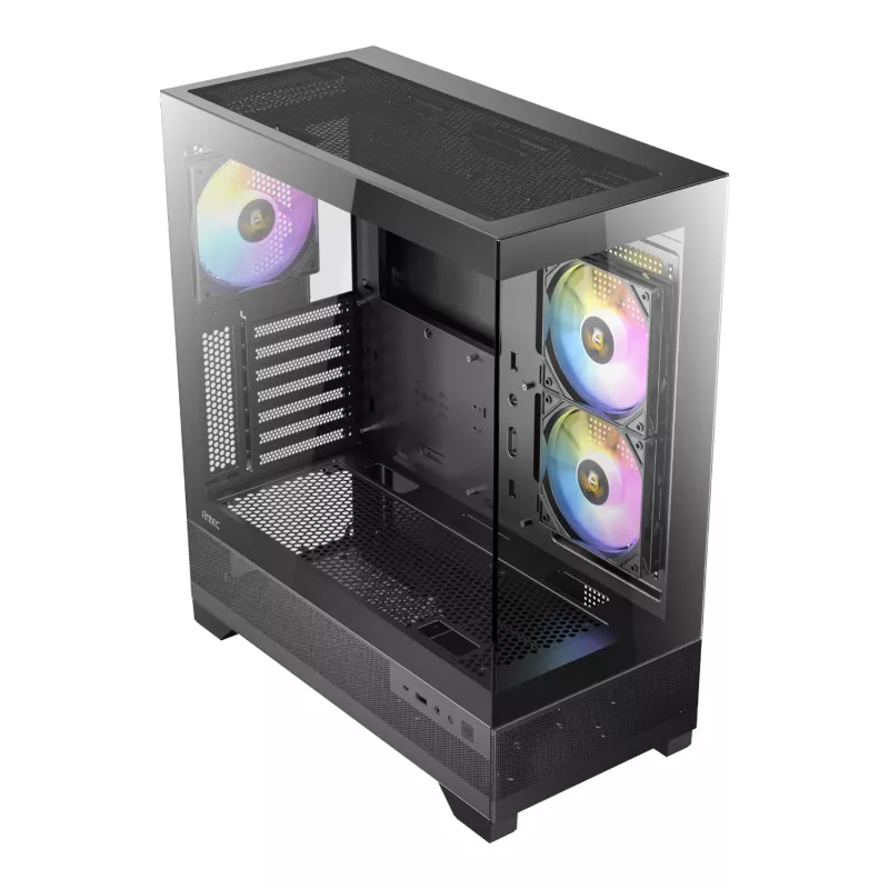 Antec CX700 ARGB B mid-tower gaming-behuizing - gehard glas, 4x ARGB-ventilator, E-ATX-ondersteuning, zwart