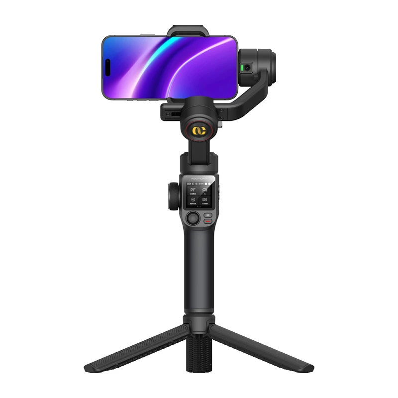 AOCHUAN S3 smartphone-gimbal met AI-tracking, LED-touchscreen, licht en powerbank