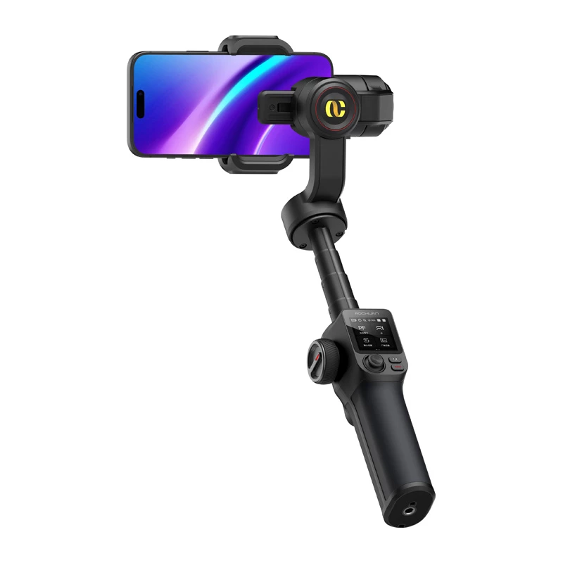 AOCHUAN S3 smartphone-gimbal met AI-tracking, LED-touchscreen, licht en powerbank