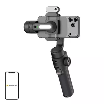 AOCHUAN S3 smartphone-gimbal met AI-tracking, LED-touchscreen, licht en powerbank