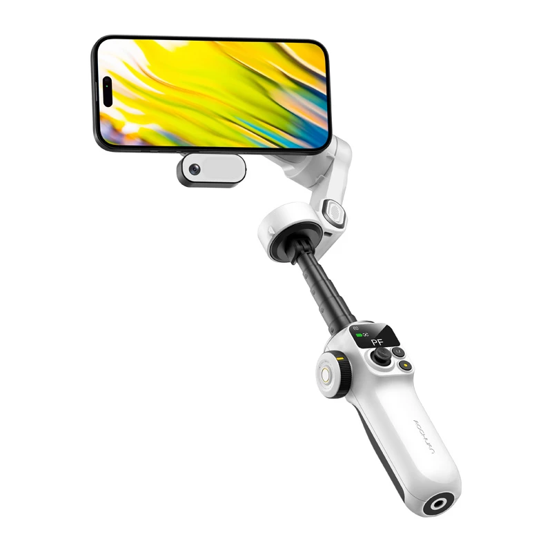 AOCHUAN Smart P2 3-assige gimbal-stabilisator met AI-sensor, MagSafe, LED, wit