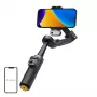 AOCHUAN Smart X3 AI-tracking gimbal-stabilisator met LED-licht en selfiestick voor smartphone, zwart