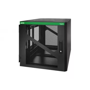 APC NetShelter 12U wandmontage-rackbehuizing met zijwaartse UPS-diepte, zwart