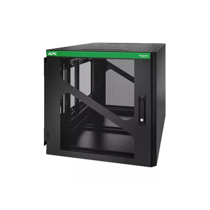 APC NetShelter 12U wandmontage-rackbehuizing met zijwaartse UPS-diepte, zwart