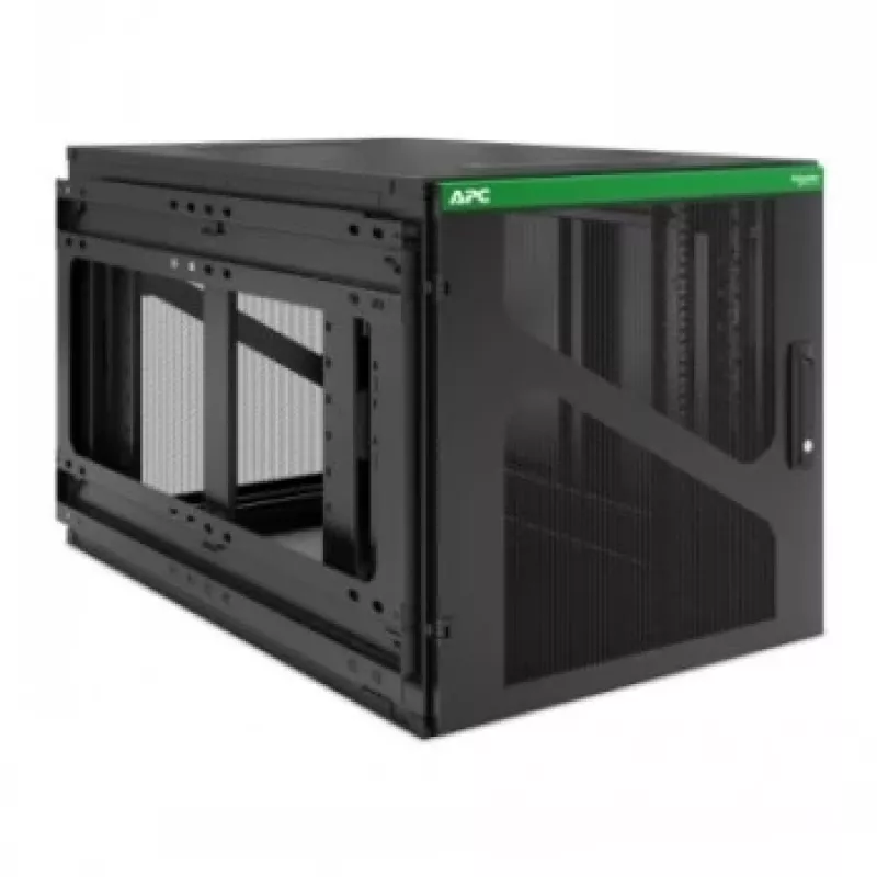 APC NetShelter 12U wandmontage-rackbehuizing met zijwaartse UPS-diepte, zwart