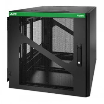 APC NetShelter 12U wandmontage-rackbehuizing met zijwaartse UPS-diepte, zwart