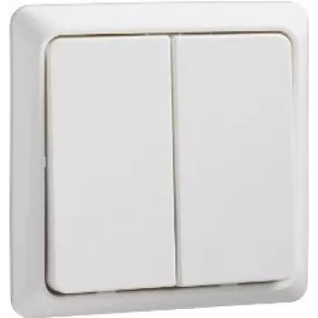 APC Schneider Electric Merten System M wisselschakelaar, polarwit thermoplast, 10AX 250V, inbouw, IP20, schroefklemmen, halogeenvrij 506254