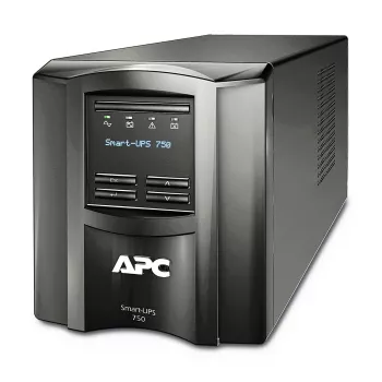 APC Smart-UPS SMT750ICR line-interactive UPS, 750 VA / 500 W, tower, 6x IEC C13, LCD
