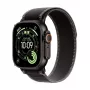 Apple Watch Ultra 3 GPS + Cellular 49mm Black Titanium Case met Black/Charcoal Trail Loop - Large (Model A3281, MF1H4QR/A)