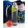 APS glazen drinkfles 1L transparant met RVS schroefdop 66909