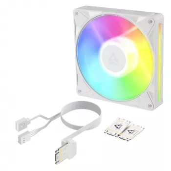 Arctic BioniX P14 A-RGB White 140mm PWM behuizingsventilator met daisy chain, ARGB-verlichting, 400-2500 tpm, 77,6 CFM