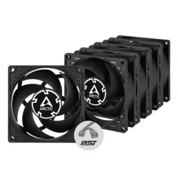 ARCTIC P8 PWM PST 80 mm ventilator 5-pack - zwart/wit