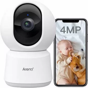 Arenti P2Q 2K QHD Wi-Fi binnenbewakingscamera met AI-persoonsherkenning, tweeweg-audio en nachtzicht