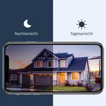 Arenti POWER1Q 2K slimme accubeveiligingscamera, AI-persoonsherkenning, kleurennachtzicht, IP65, zwart
