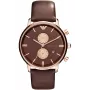 ARMANI AR0387 heren kwartschronograaf 42mm zwarte wijzerplaat leren band