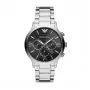 Armani AR11208 heren quartz chronograaf horloge 44mm blauwe wijzerplaat bruin leer