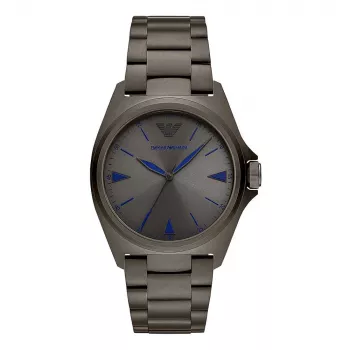 ARMANI AR11381 heren quartz analoog horloge 40mm edelstaal blauwe wijzerplaat