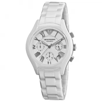 ARMANI AR1404 Ceramica Unisex Quartz-chronograaf horloge 38mm Zwart keramiek