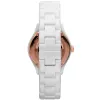 ARMANI AR1418 dames quartz horloge 28mm wit keramiek
