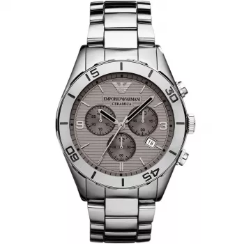 ARMANI AR1462 heren keramisch horloge 43mm zwarte wijzerplaat chronograaf