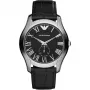 ARMANI AR1703 heren quartz chronograaf horloge 43mm zwarte wijzerplaat lederen band