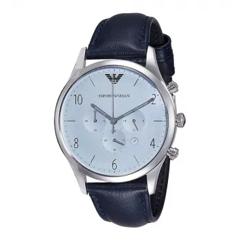 Armani AR1889 heren chronograaf horloge 42mm roestvrij staal zwarte wijzerplaat