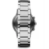 ARMANI AR2434 herenchronograaf horloge met blauwe wijzerplaat en RVS-armband 43mm