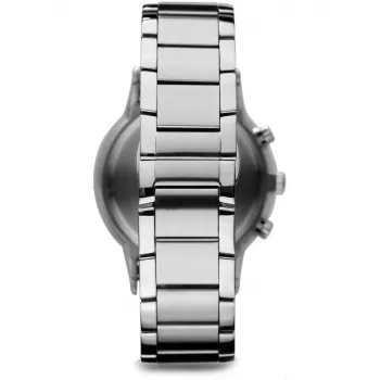 ARMANI AR2434 herenchronograaf horloge met blauwe wijzerplaat en RVS-armband 43mm