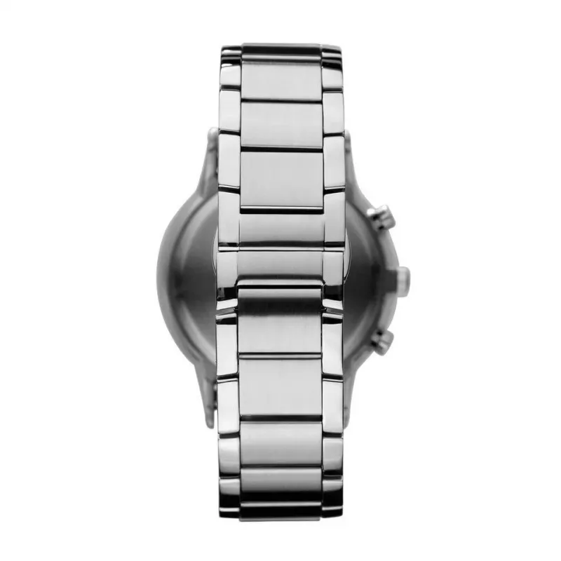ARMANI AR2448 heren quartz chronograaf horloge 43mm RVS blauwe wijzerplaat