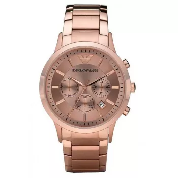 Armani AR2452 heren chronograaf horloge 43 mm RVS blauwe wijzerplaat