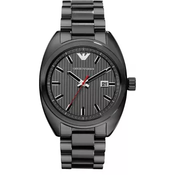 Armani AR5910 Heren Quarz Chronograaf Horloge 44mm zwart ionen geplateerd RVS