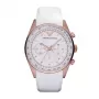 ARMANI AR5979 unisex quartz chronograaf horloge 43mm edelstaal zwarte wijzerplaat