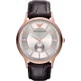 Armani AR9101L heren analoog kwartshorloge 33mm zwarte wijzerplaat leren band
